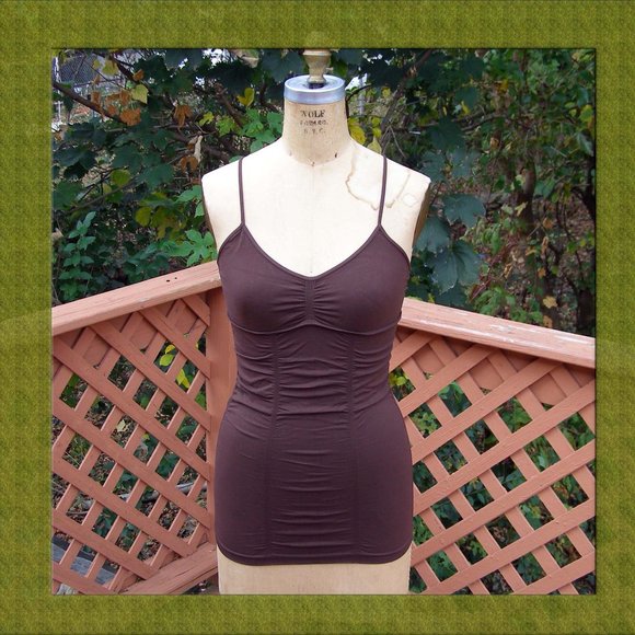 🇺🇲 EUC size S/M Brown Tank top Camisole top by M heart M - Picture 1 of 11